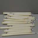 Rossesay 24 Pcs Flameless LED Taper Candles Battery Operated Candles 8.58'', 9.69'', 10.98'', 12.91'', 12.8'' Flameless Candlesticks Flickering for Halloween Christmas Church Wedding(Ivory)