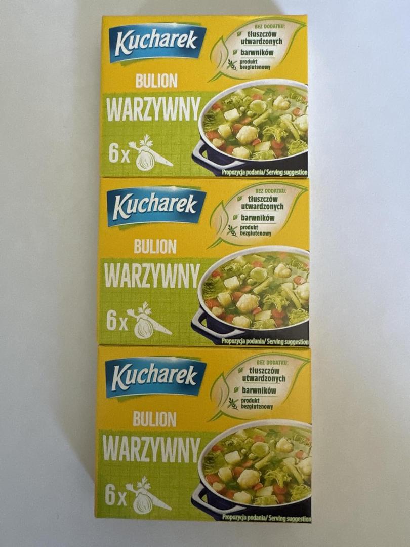 KUCHAREK VEGETABLE BOUILLON Bulion Warzywny, Product from Poland 60g (3 pack) (BB 02/2026)