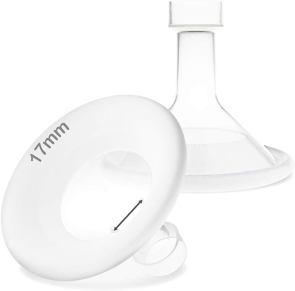 Nenesupply 17mm Soft Flange Compatible with Medela Breast Pump Parts Replace 17mm Flange for Medela Acessories Compatible with Pump in Style Parts Symphony Swing Harmony Pumps and Personalfit Flex