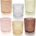 24 pcs Fall Votive Candle Holders, 6 Colors 3 Patterns Tealight Candle Holders for Wedding Table Centerpiece Birthday Party Decoration (Multicolor)