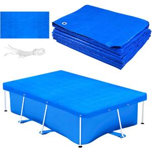7 x 5ft Rectangular Pool Cover for Frame Above Ground Pool Cover 87" X 59" Rectangle Frame Swimming Pool Cover for Rectangle Frame Pool Heavy Duty Pool Cover Protector for Garden Swimming Pool Cover