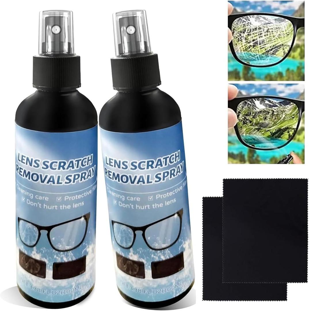 ANRUI 2PCs Lens Scratch Remover for Eye glasses, Lens scratch removal spray,Eyeglass Scratch Remover, Glasses Windshield Repair Fluid, Glasses Glass Scratch Repair Liquid