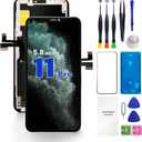 for iPhone 11 Pro Screen Replacement, 5.8 inch 3D Touch FHD Display Repair kit, Digitizer Assembly with Tools Set, Tempered Glass Screen Protector, Waterproof Frame Adhesive