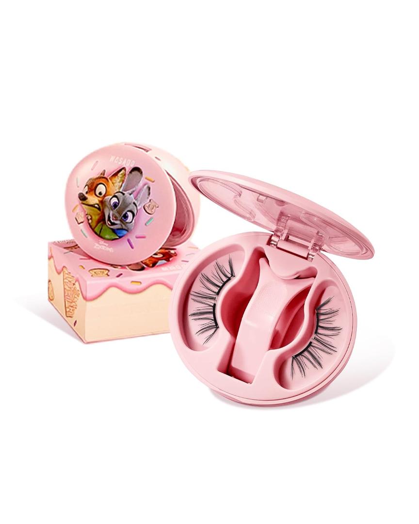 WOSADOZootopia1 Soft Magnetic Eyelashes Kit with Applicator, Disney [Judy] 21.5mm Reusable Glue-free Wispy Magnetic Lashes, Cruelty-free False Lashes, Waterproof, Lightweight, Suit for Heavy Makeup