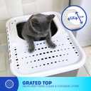 Petmate Enclosed Cat Litter Boxes with Hinged Lid and Wide Top Entry Opening, Cat Litter Box Enclosure with Filter Lid, Made in USA, Scoop not Included