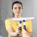 ROSEOK Shower Squeegee, Silicone Squeegee for Glass Doors with Hook, 10 inches