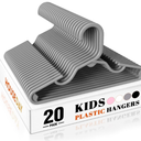 Children's Plastic Coat Hanger 20pack Grey