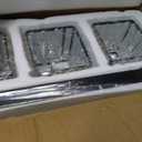 Modern Bathroom Vanity Light, 3-Light K9 Crystal Bathroom Lighting Fixtures Over Mirror, Black Vanity Light with Square Shade