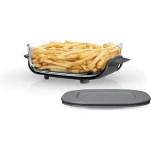 Ninja 2.5-QT CleanCrisp Glass Container with Storage lid, Compatible with Ninja Crispi Portable Cooking System, Microwave, Freezer & Dishwasher Safe, PFAS & PTFE Free Glass Cooking Surface, XSKSFNMED
