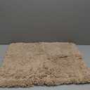 ILANGO Beige Bathroom Rugs 24" 17" Small Non Slip & Super Absorbent Extra Thick Soft, Washable Bath Mat for Floor, Microfiber Plush Shaggy Bath Rug with Rubber for Bathtub Shower Room Sink