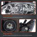 labwork Headlight Headlamp Assembly Replacement for Corolla 2011 2012 2013 Projector Black Lamps Driver and Passenger Side
