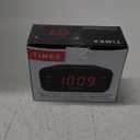 Timex Alarm Clock with Large Display, Digital Alarm Clock for Bedroom Includes 120V Universal Power Adapter (T121B - Black)