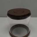 Airtight Coffee Canister, 13 oz Borosilicate Glass Coffee Bean Storage Container with Pop Lid, CO2 Releasing Valve for Grounds Coffee, Beans, Sugar, 0.81lb