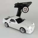 HLSFWDRIVE RC Drift Car 1/18 Scale LDRC Drift Car with Gyro Hobby RC Car for Adult RWD Drifting 2.4 GHz Gyroscope Proportional Throttle Steering Metal Drive Shafts Blinking Headlights LD1804