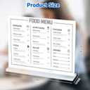 3 Pack Acrylic Sign Holder 11 x 8.5 Horizontal, Double-Sided Clear Sign Holder Plastic Stands for Display, T Shape Acrylic Table Sign Stands for Office Store Restaurants Wedding Party Decoration