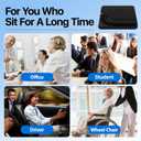 Gel Seat Cushion, Cooling Thick Big Breathable Honeycomb Design Absorbs Pressure Points Seat Cushion with Non-Slip Cover for Office Chair Home Cars Wheelchair - 18.9 x 17.7 x 1.6 inches