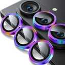 WSKEN for Z Fold 7 Camera Lens Protector Case Cover - Ultra HD Anti-Reflective Tempered Metal Glass Anti Scratch Rear Camera Screen Protector Film for Samsung Galaxy Z Fold 7 5G Accessories,Colorful