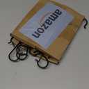 12 PCS S Hooks for Hanging with Safety Buckle, 3.5 inch Heavy Duty Metal S Shaped Hooks for Kitchen Utensil, Cups, Pots, Plants, Bags, Hats (Black)