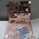 COKAOBE Rose Gold Shimmer Wall Backdrop, 24PCS Square Sequin Shimmer Backdrop Panels, Photo Backdrops for Birthday, Anniversary Wedding Engagement Decoration