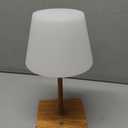 Shower Lamp Waterproof,4000mAh Battery Rechargeable Cordless Table Lamp for Indoor & Outdoor Use,3 Color-temps & Dimmable LED Night Light for Shower Bathroom Bedroom Restaurant Home 10.8"H- Wood Grain