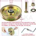 GELASKA 2 Pack Pre-Greased 918-0624b Spindle Assembly with 756-04129 Idler Pulley 954-04060C Belt Replaces 918-0624B, 618-0624, 618-0659, 918-0624A for MTD LT542G, LT 542H, LT942H Mis Tool