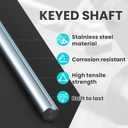 Hicarer 1 Pcs 5/8 in Round Keyed Shafting Keyed Shaft, Keyway: 3/16" x 3/32", 3ft Length, 1045 Carbon Steel