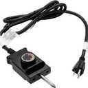 Adjustable Thermostat Controller Probe Cord for Masterbuilt Analog Electric Smokers, Thermostat Control with Power Cord Replacement Parts for Most Electric Smoker and Grills Heating Element
