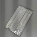 SUPER STAM Plastic Mezuzah Case Holder  Semiround Design with Silver Accent  Self-Stick Adhesive Back  Waterproof Rubber Cork  5 Pack (WHITE SILVER, #15 for 15 cm scroll)