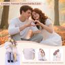 Couple Heart Hand Statue Sitting Sculpture, Wedding for Couple, Bride and Groom Figurines Couples Bedroom Decor, A Romantic Expression of Love, Best Gifts for Valentine's Day