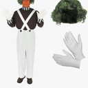 fun shack Mens Chocolate Factory Worker Costume, Chocolate Factory Costume, Candy Costume Adult Men, Movie Character Costumes Size L