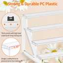 2 x Display Stand Organizer Room Decor - 4 Tier Acrylic Shelves Clear Display Risers, Perfume Organizer Stand,Cupcakes Stand Holder, Desserts Shelves Organizer and Decor for Bedroom, Bathroom, Party, 1 Pack(9 Inch ,1 Pack)