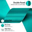 MEEDEE Teal Satin 3 Inch Ribbon Lux Double Faced Satin Ribbon Christmas By 10 Yards Green Ribbons Teal Ribbons for Christmas Tree Decoration, Weddings, Flower Bouquet, Bow Making