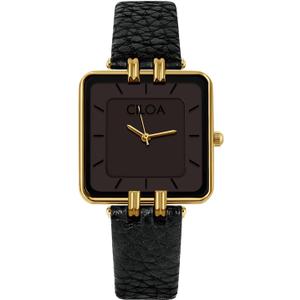 Women's Leather Strap Watch Dainty Elegant Gold Watches for Women Classic Casual Fashion Square Ladies Watch Gifts Present for Her (Black)