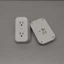 GE 6-Outlet Extender, 2 Pack, Grounded Wall Tap, Adapter Spaced Outlets, 3-Prong Outlet Splitter, Multiple Plug, Quick and Easy Install, Cruise Essentials, UL Listed, White, 40222