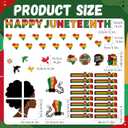 61Pcs Happy Juneteenth Bulletin Board Decorations Set June 19th Freedom Day Classroom Door Wall Chalkboard Decor for Classroom School African Afro American Festival Supplies
