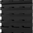 Ireer Business Card Holder for Wall Black Acrylic Business Card Holder Wall Mount Hanging Organizers Acrylic Sticker Display Stand (24 Pockets)