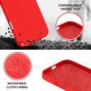 DOMAVER Case for iPhone 16 Pro 6.3'' Case Smooth Liquid Silicone Soft Gel Rubber Microfiber Lining Cushion Cover Shockproof Protective Phone Cases Compatible with iPhone 16 Pro - Red