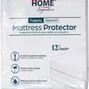 Zippered Waterproof Mattress Protector  6-Sided Encasement, Bed Bug & Dust Mite Proof, 12 Deep Cover for Full Protection (Full)