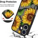 Fiyart Designed for iPhone 16 Plus Case Cute Sunflower Flowers Design Compatible with MagSafe,Soft Bumper with Hard PC Back Anti-Scratch Phone Cover for Women Girls 6.7"-Yellow