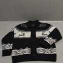 Fdqin Kids Boys Girls Christmas Cardigans Ugly Xmas Sweaters Reindeer Snowflake Shawl Collar Knitted Cardigan Sweater 4-5 Y