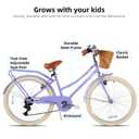 KEANO Poppy 24" Kids Bike for Girls 8-12 Yrs, 24 inch Bike Purple