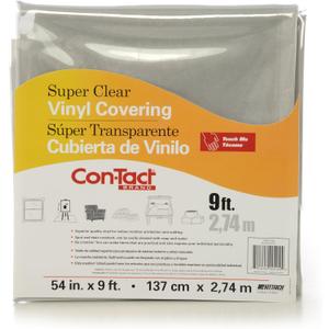 Con-Tact Brand Multipurpose Vinyl Covering, 54-Inches by 9-Feet, Heavy Clear