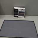 Extra Thick Silicone Mat Waterproof with Raised Edge 19 x 12, BPA Free Non-Slip Dog & Cat Food Mat, Feeding Mat for Food and Water Bowls, Spill Proof Mat to Protect Floors, Gray