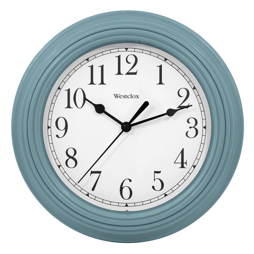 Westclox Quartz Movement Round Wall Clock, Contemporary Analog Design, Battery-Powered for Indoor Use (9 Inch)