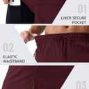 MAGCOMSEN Men's Swim Trunks with Compression Liner 9" Quick Dry Beach Shorts with Zipper Pockets (32, Wine Red)