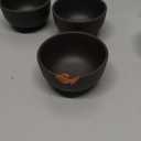 Purple Sand Mini Tea Tasting Cup Set of 6 - Kung Fu Tea Cup, Ceramic, Black