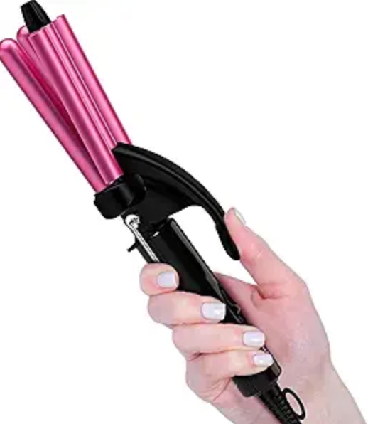 FARERY Mini Waver Curling Iron, 1/2 Inch, Hair Crimper for Women Beach Waves, Keratin & Argan Oil Infused, Dual Voltage, Pouch Bag