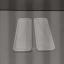 PATIKIL Silicone Bathroom Tray, 2 Pcs 9" x 3.5" Soap Dispenser Tray Jewelry Organizer Dish for Restroom, Dresser, Kitchen Sink for Sponge, Scrubber, Dishwashing Accessories, White