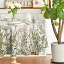 Horaldaily Spring Summer Tablecloth 60x60 Inch Round, Wild Flowers Floral Table Cover for Party Picnic Dinner Decor (Beige)