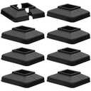 Plastic Lower Post Base Cover, Decorative Square Railing Base Trim, Durable Fence Post Flange Skirt for Patio, Porch, Stair, and Railing Systems (8pack, Fit 1.5'' Post)